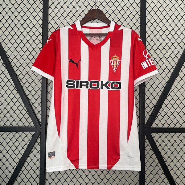 Tailandia Camiseta Sporting De Gijón Replica Primera Ropa 2024/25